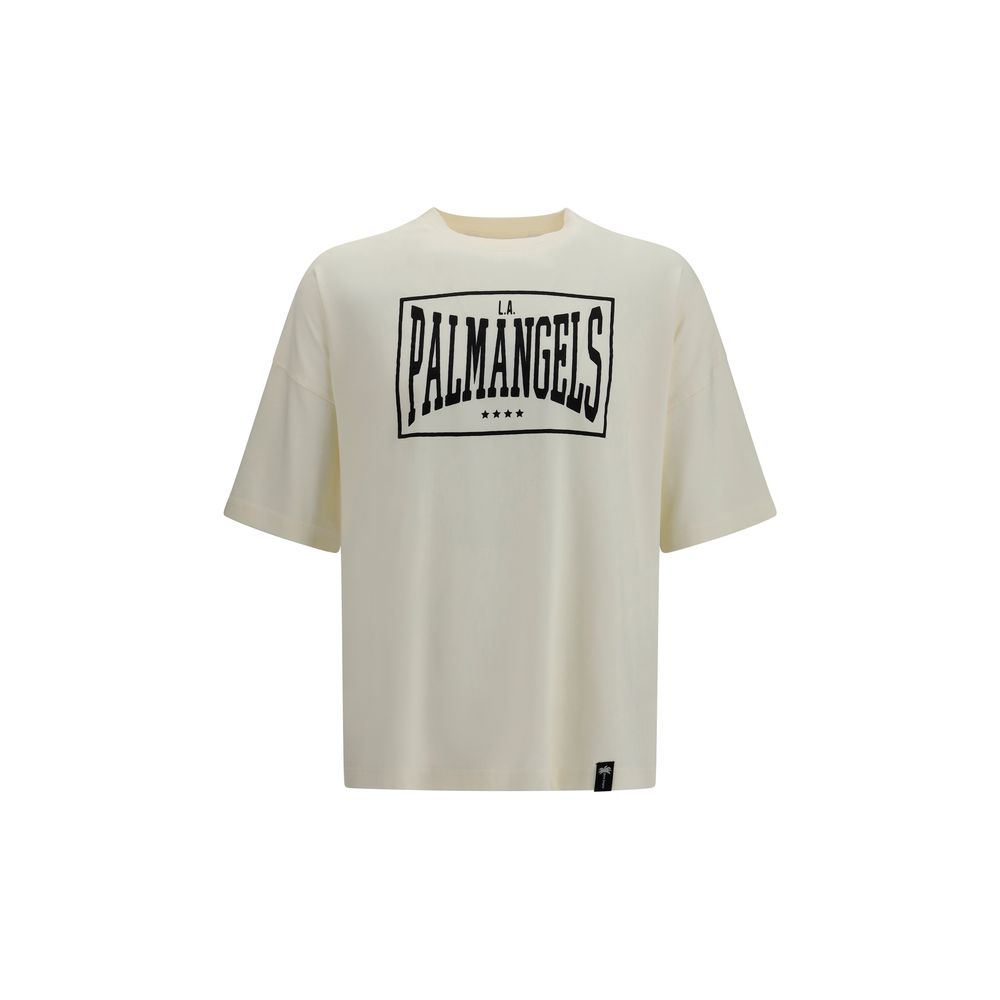 Palm Angels Beige Cotton T-Shirt