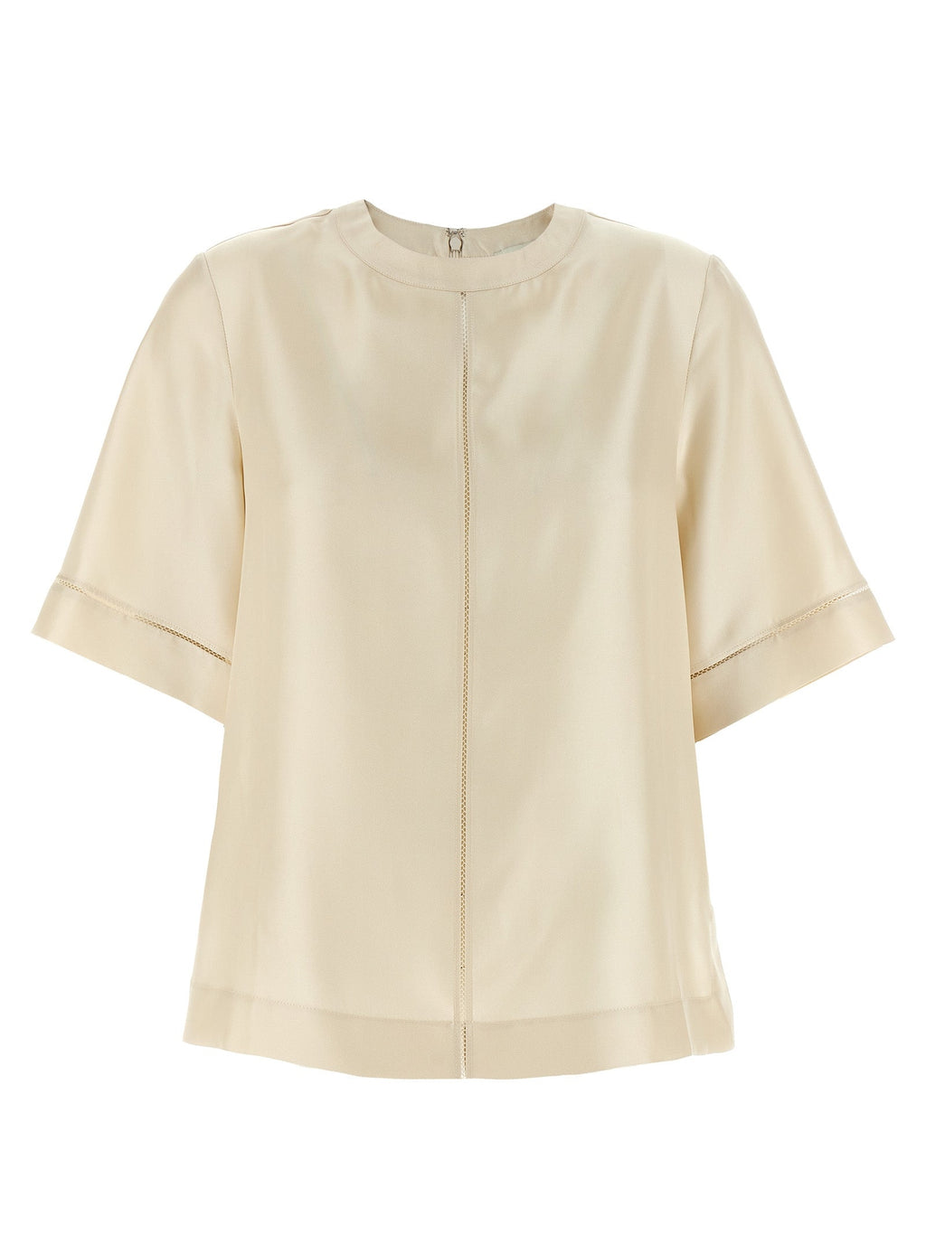 Loulou De Saison Beige Silk Blouse