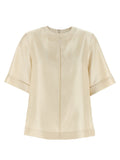 Loulou De Saison Beige Silk Blouse