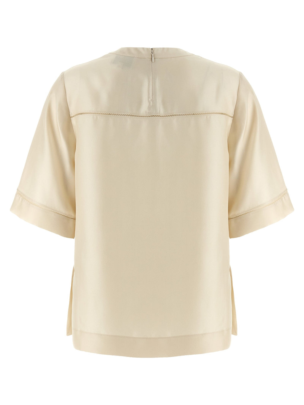 Loulou De Saison Beige Silk Blouse