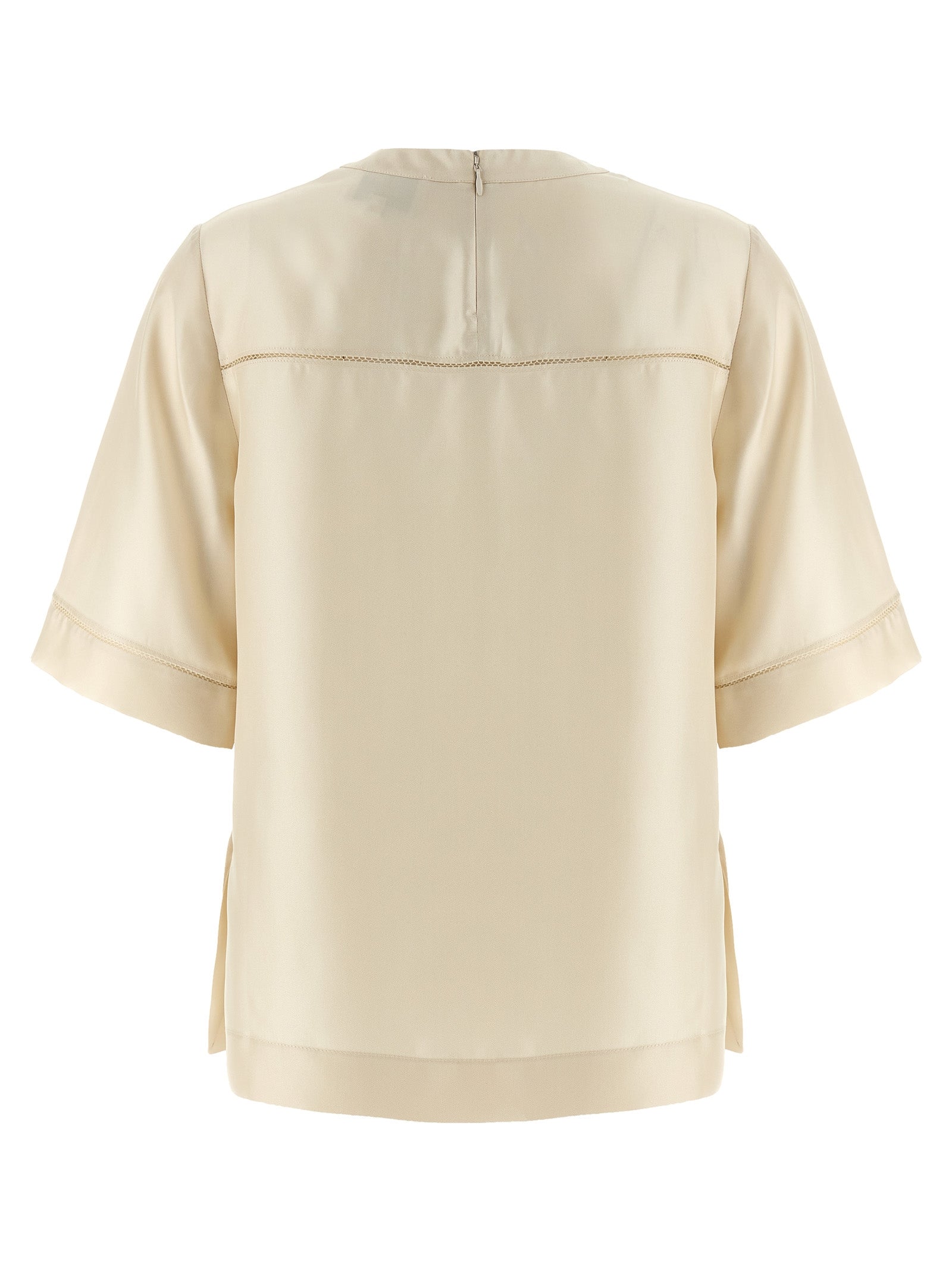 Loulou De Saison Beige Silk Blouse