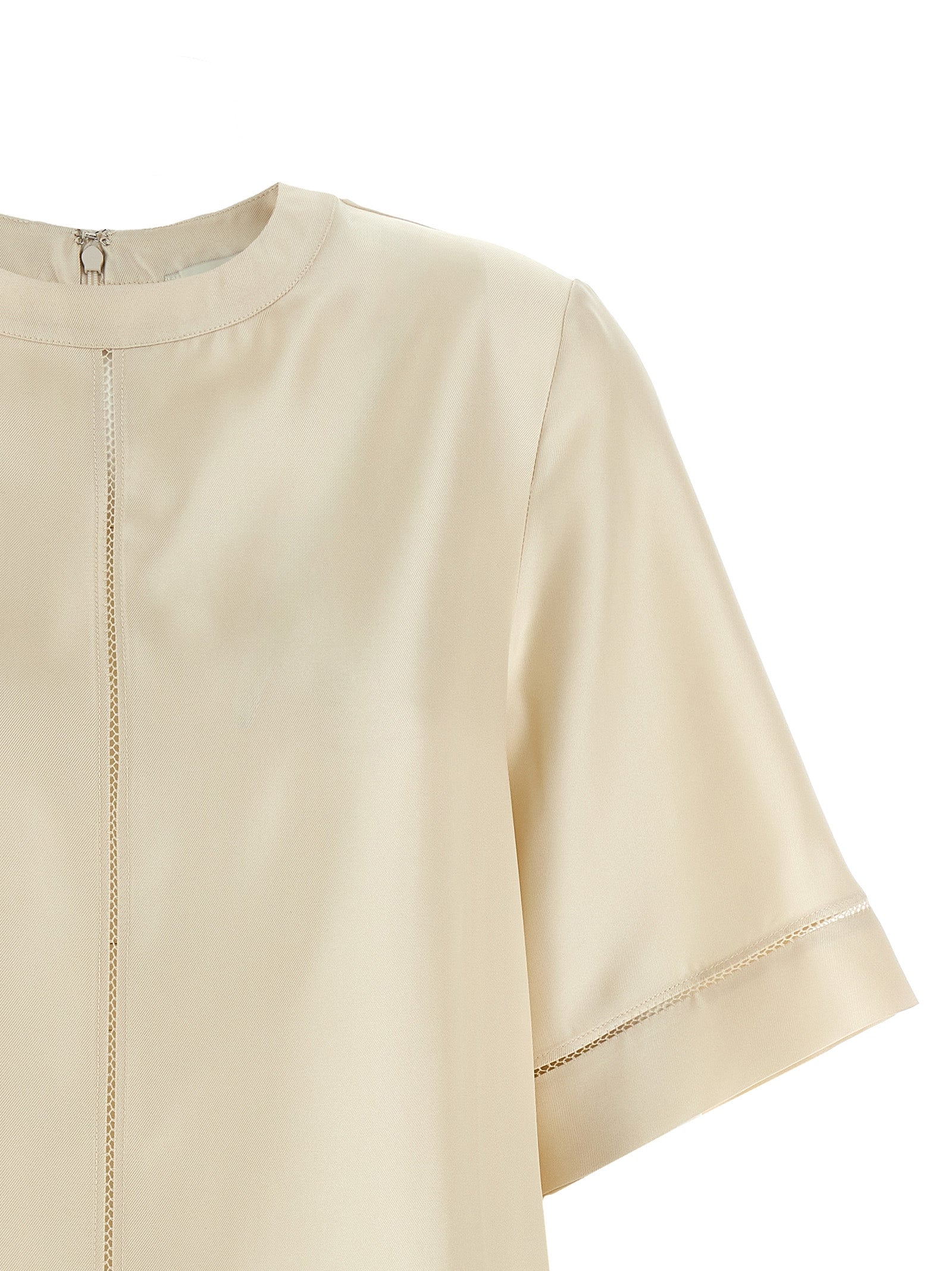 Loulou De Saison Beige Silk Blouse