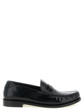 Saint Laurent Black Calfskin Slip-On Loafers