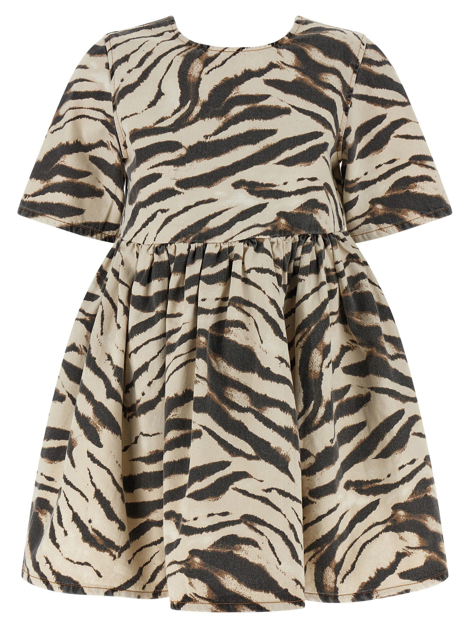 Ganni Multicolor Organic Cotton Short Dress