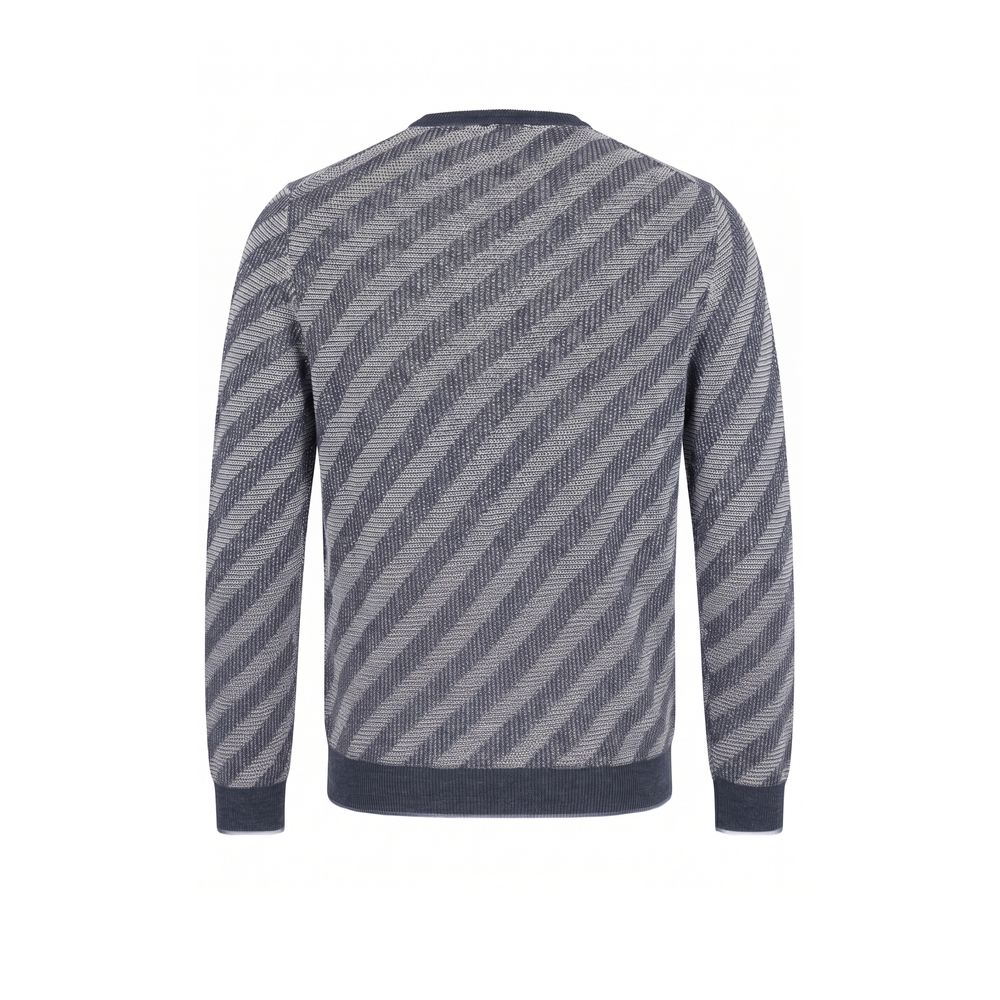 Malo Blue Linen Men Sweater