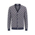 Malo Blue Linen Men Cardigan