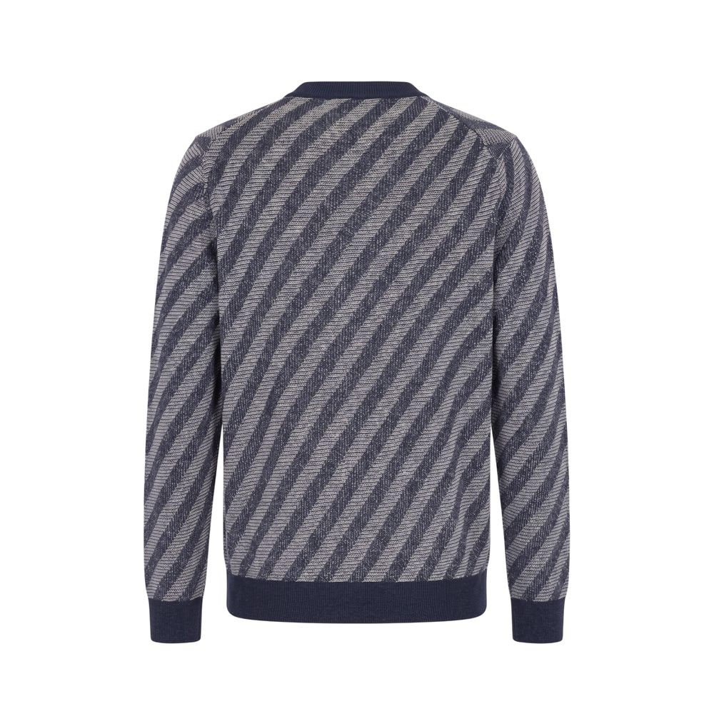 Malo Blue Linen Men Cardigan