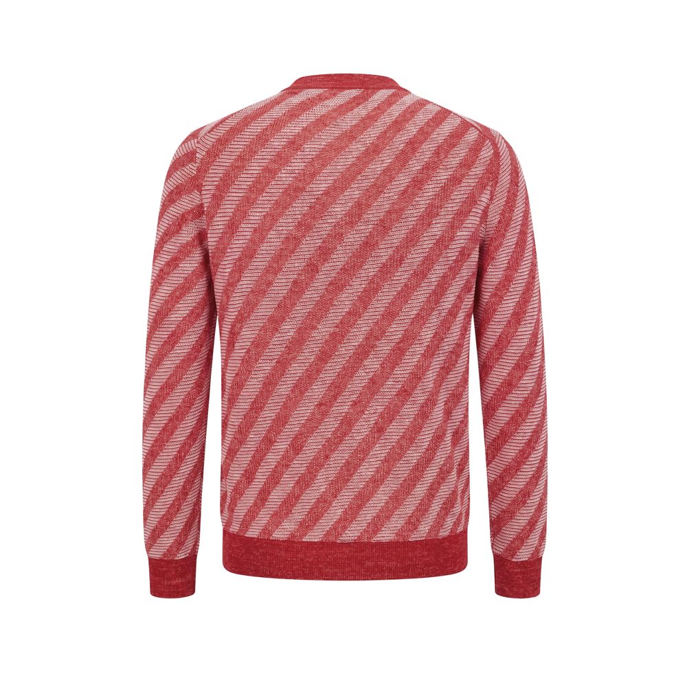 Malo Red Linen Men Cardigan