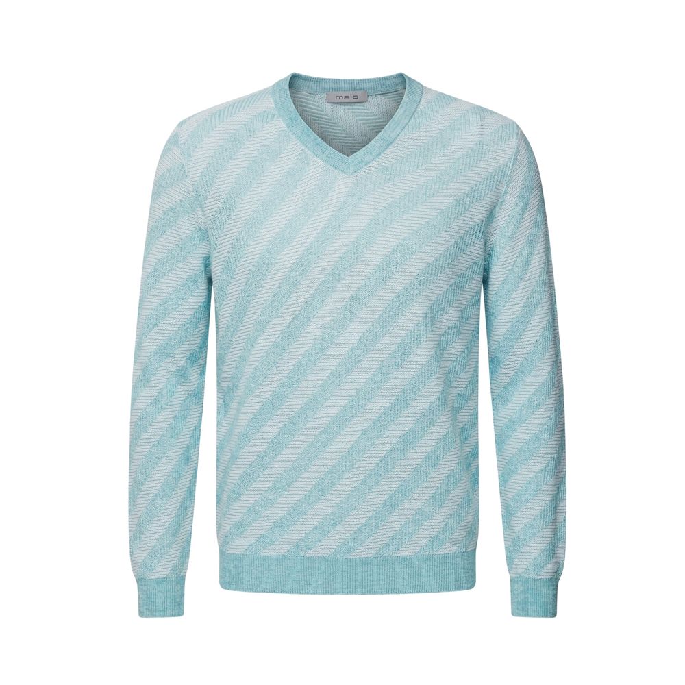 Malo Light Blue Linen Men's Sweater