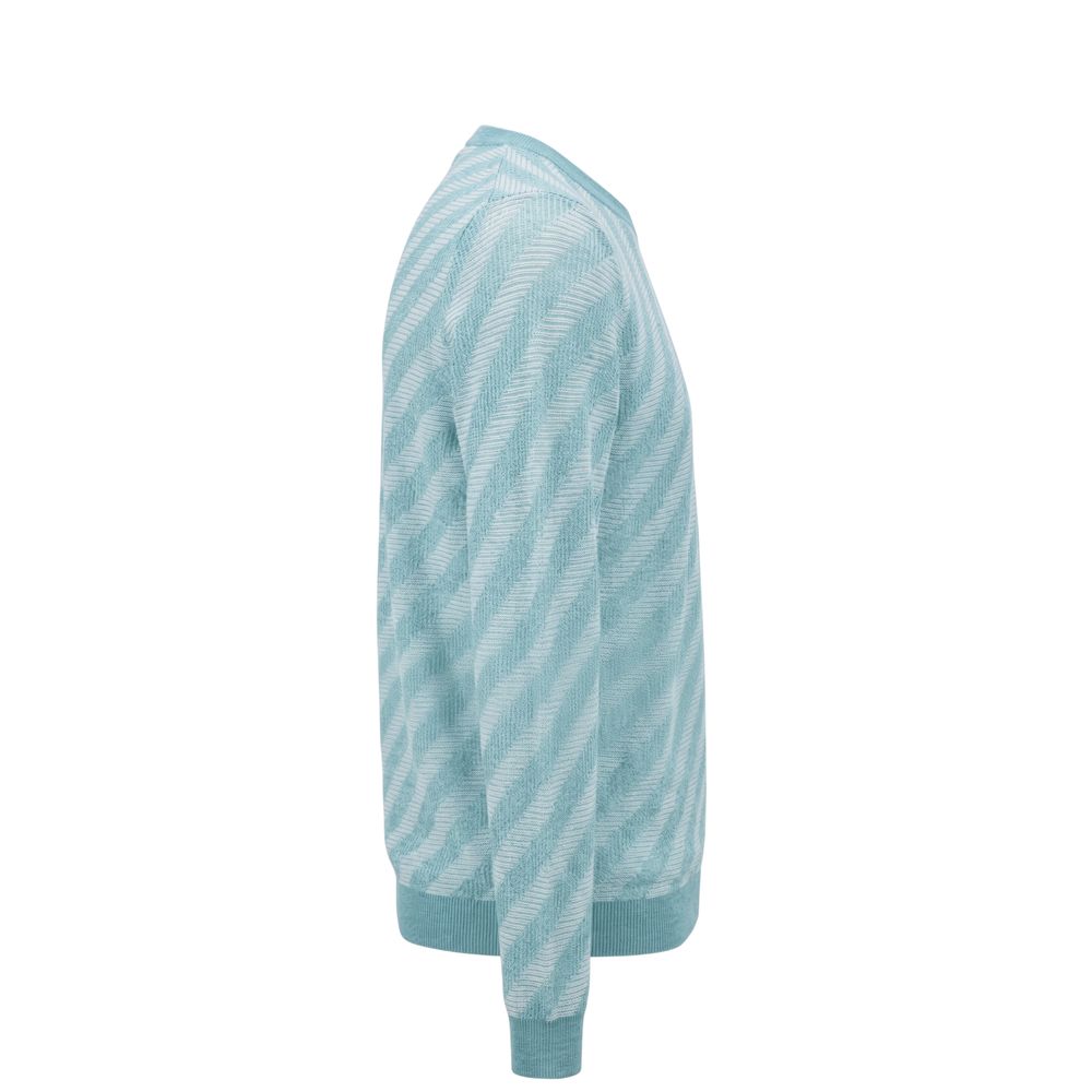 Malo Light Blue Linen Men's Sweater