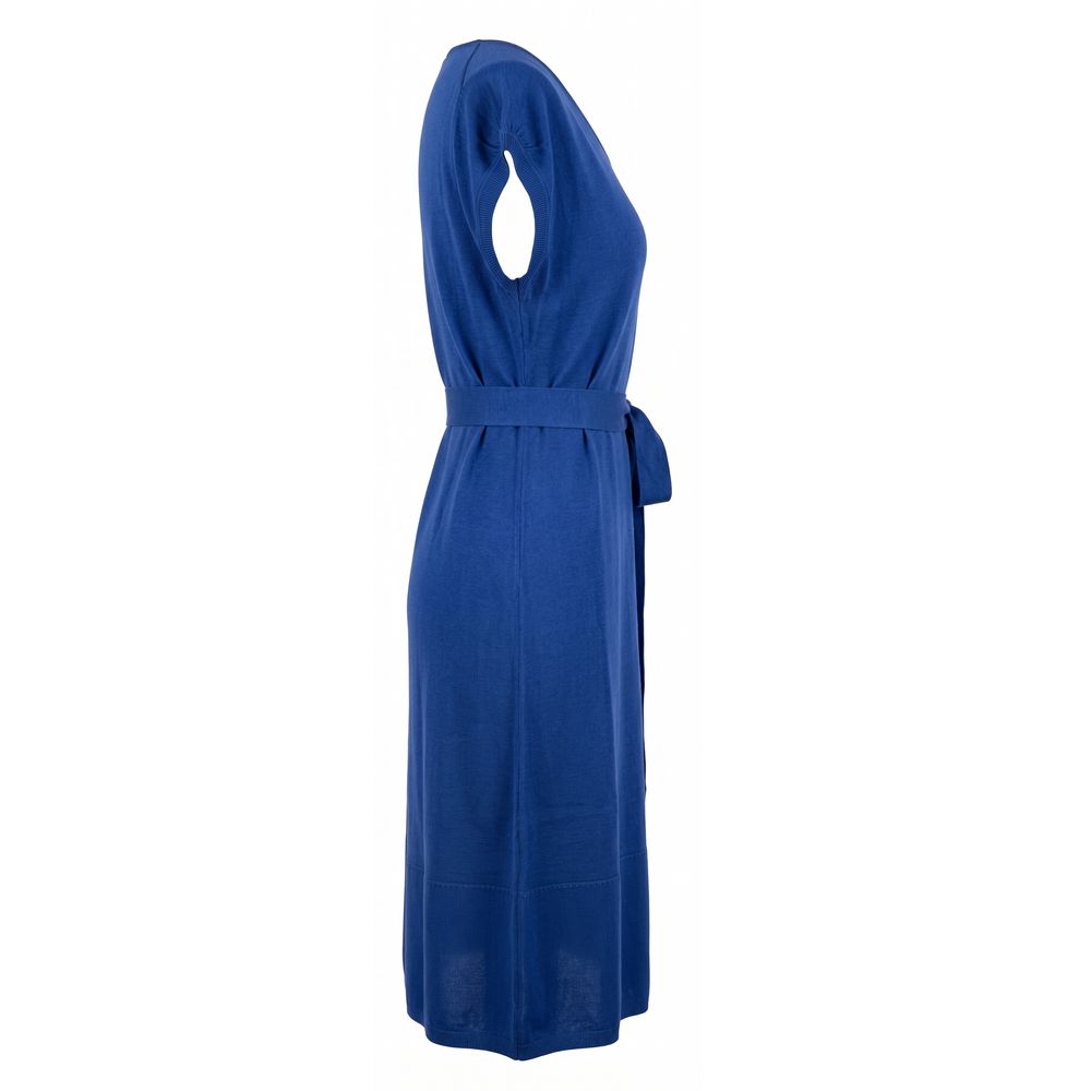 Malo Blue Silk Women Dress