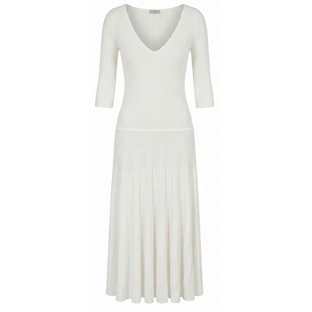Malo White Cotton Women Dress Malo