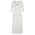 Malo White Cotton Women Dress Malo