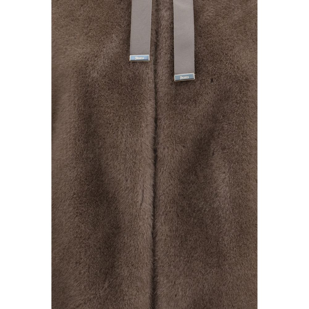 Herno Brown Polyester Full-Length Jacket