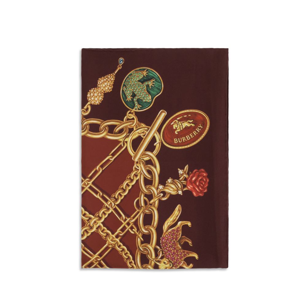 Burberry Bordeaux Silk Scarf