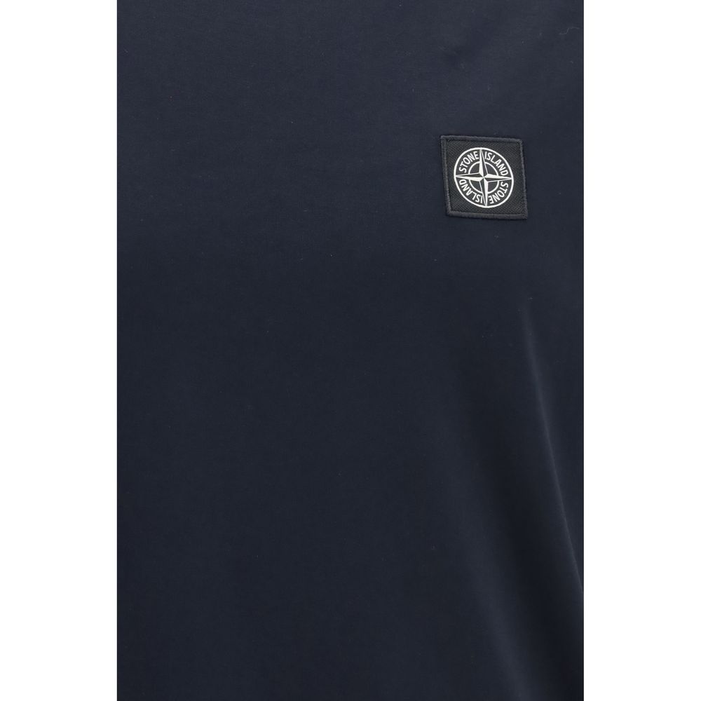 Stone Island Blue Cotton T-Shirt