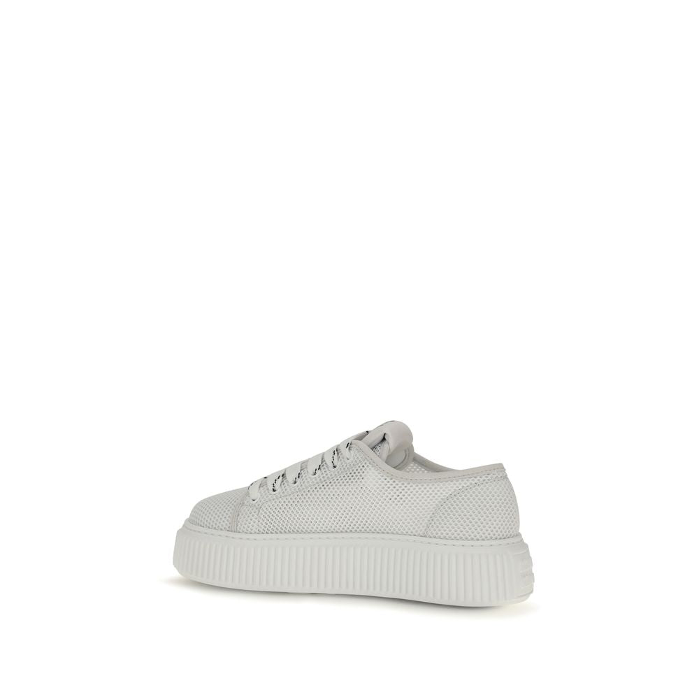 Miu Miu White Polyamide Platform Sneakers