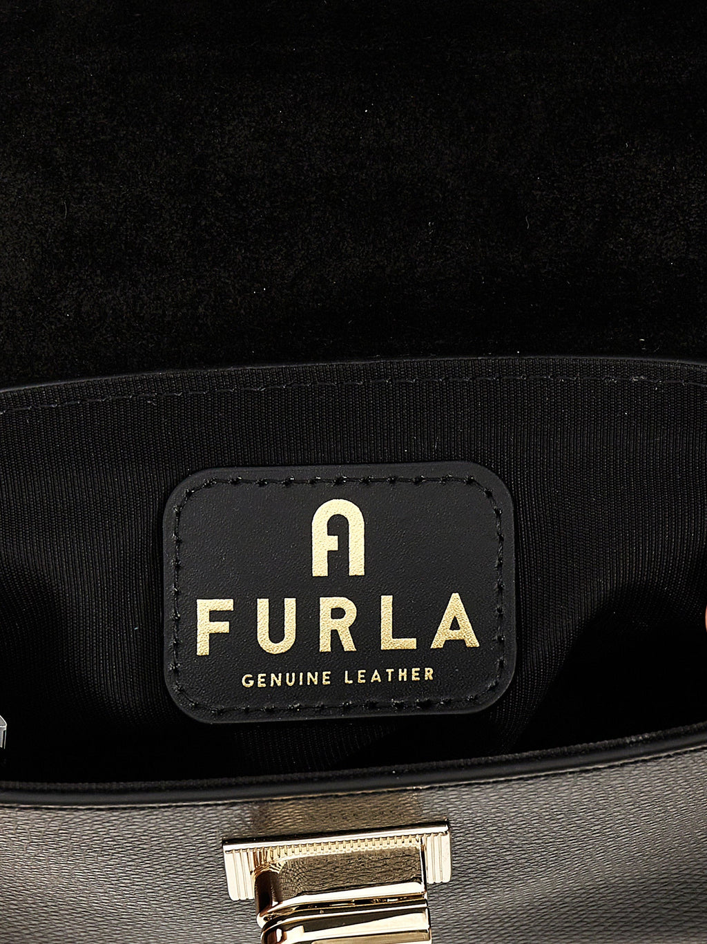 Furla Black Leather Crossbody Bag
