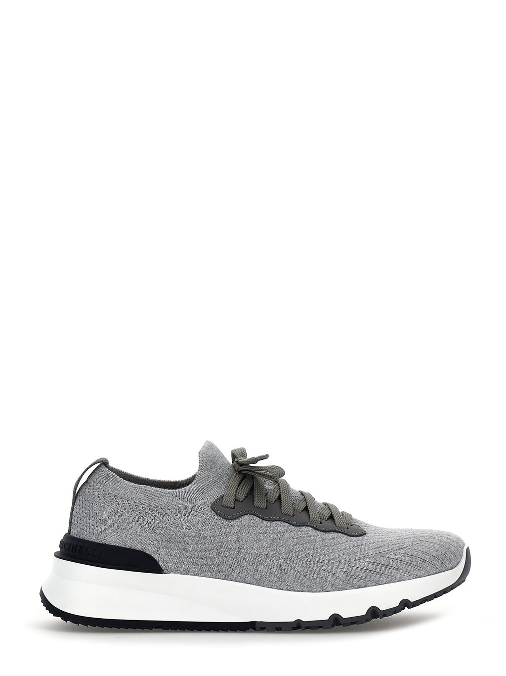 Brunello Cucinelli Gray Cotton Athletic Sneakers
