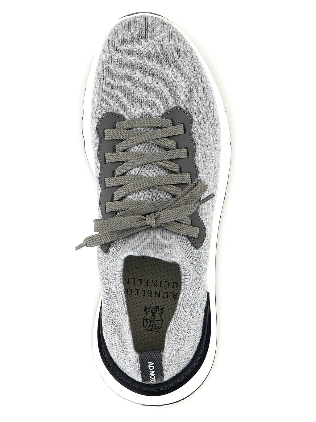 Brunello Cucinelli Gray Cotton Athletic Sneakers