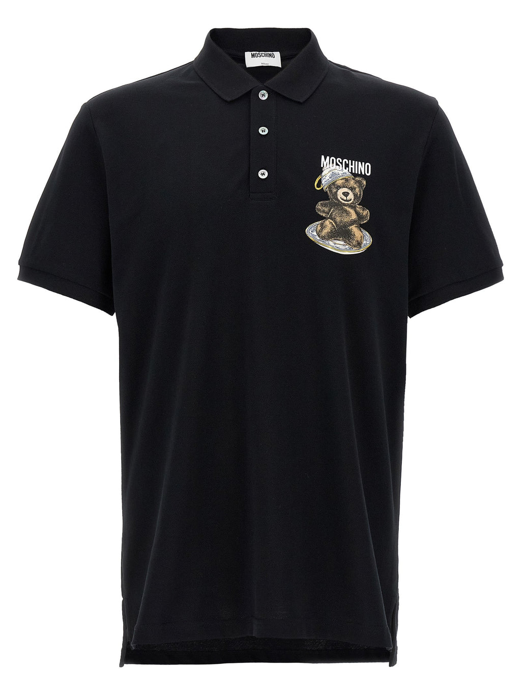 Moschino Black Cotton Polo Shirt