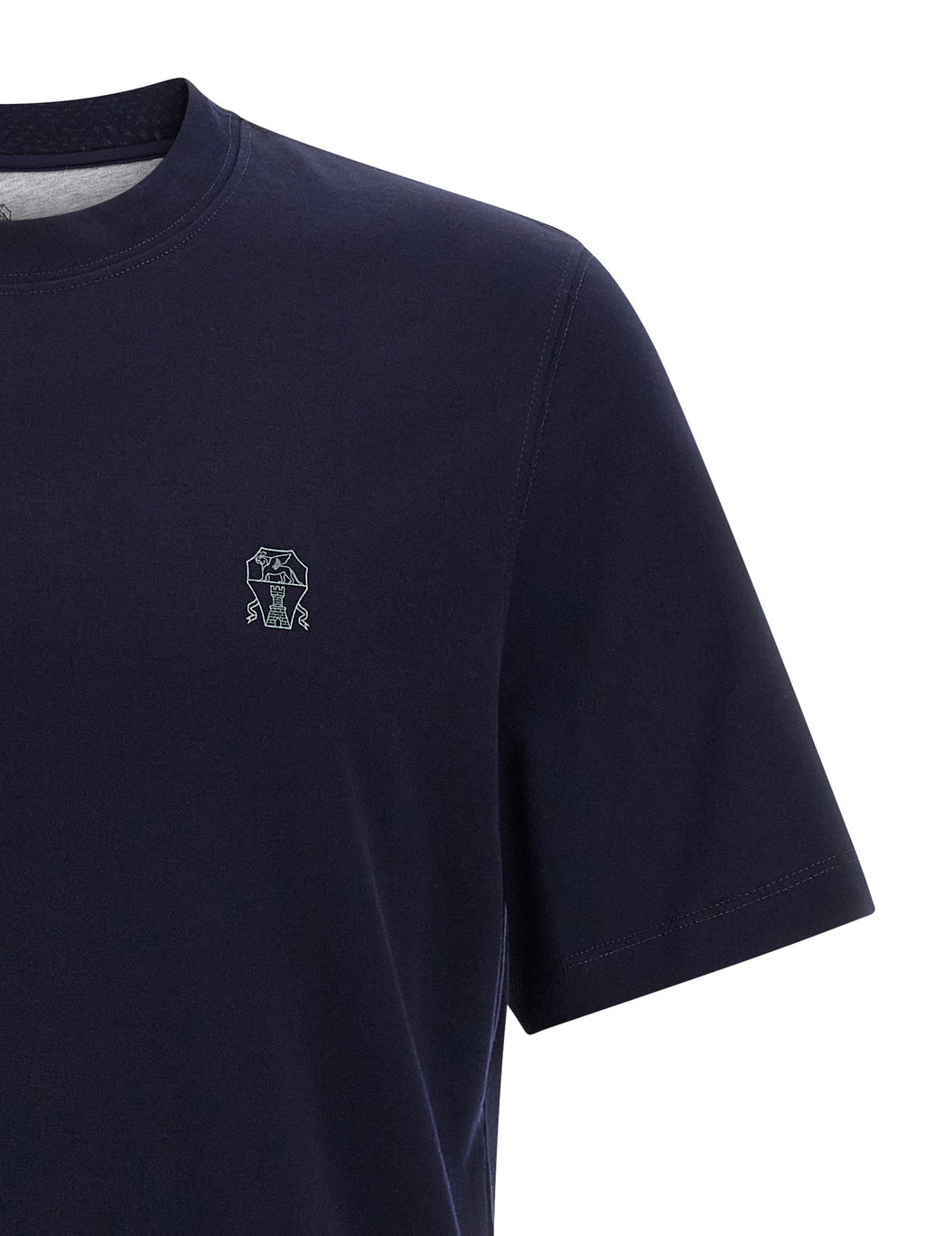 Brunello Cucinelli Blue Cotton T-Shirt