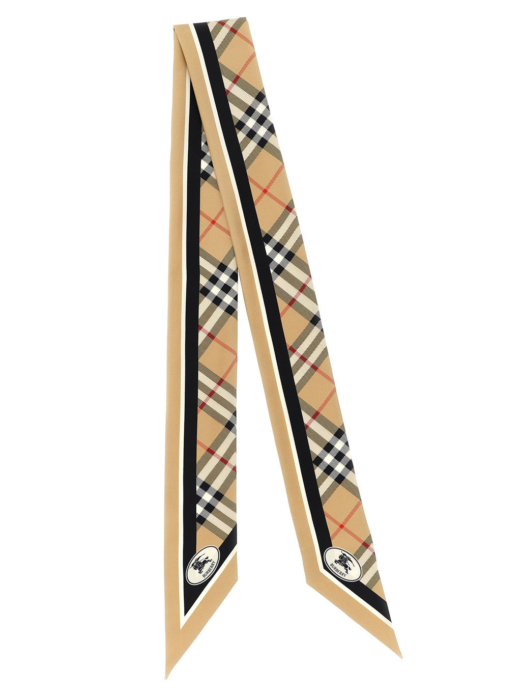 Burberry Beige Satin Foulard Burberry