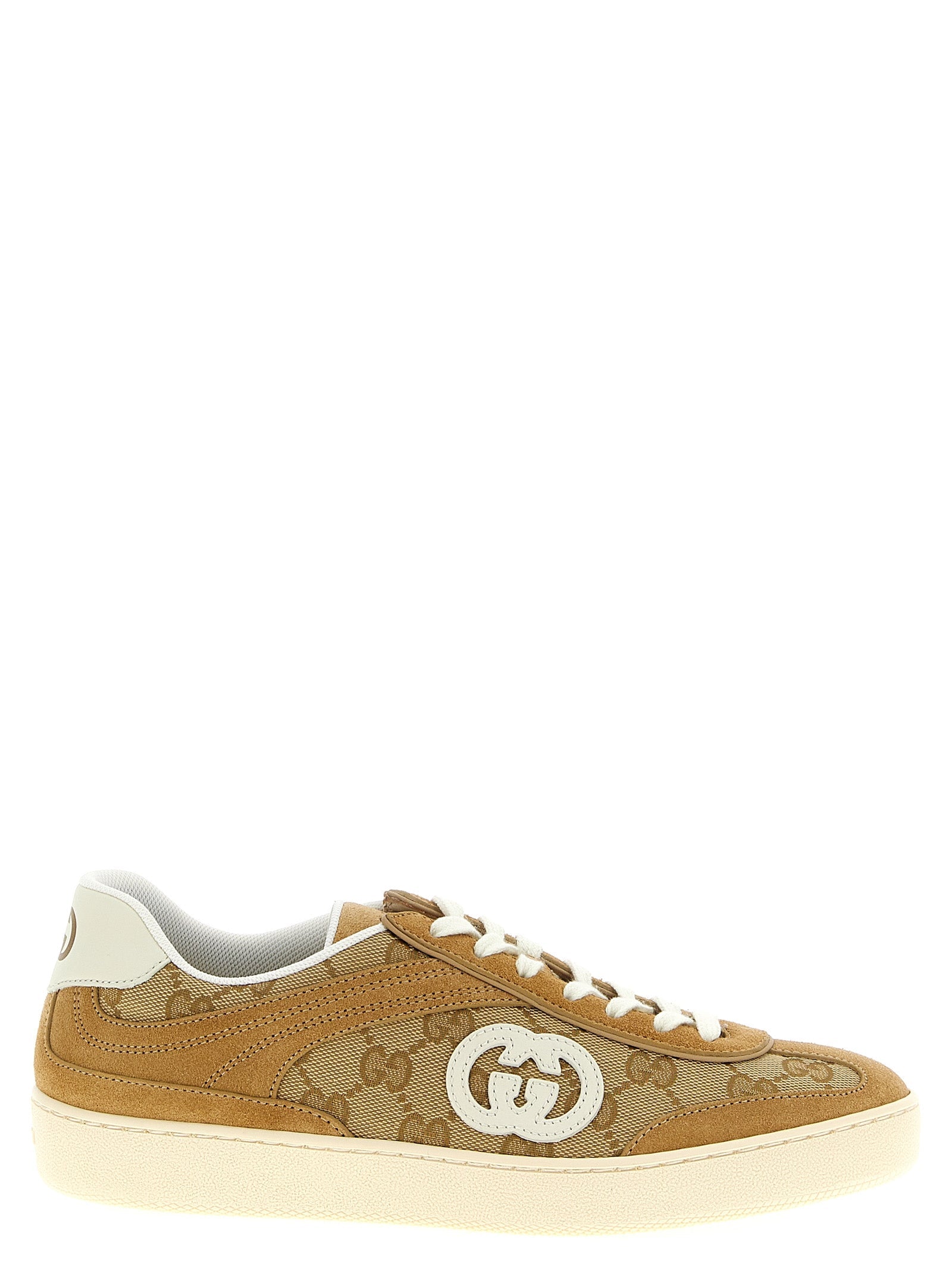 Gucci Beige Calfskin Low Top Sneakers