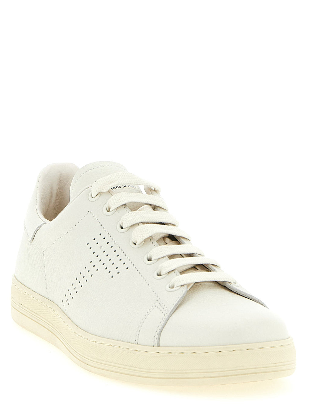Tom Ford White Leather Low Top Sneakers