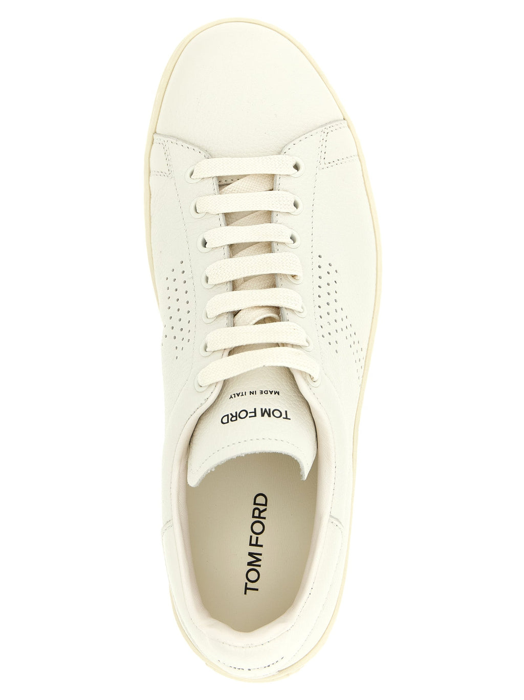 Tom Ford White Leather Low Top Sneakers