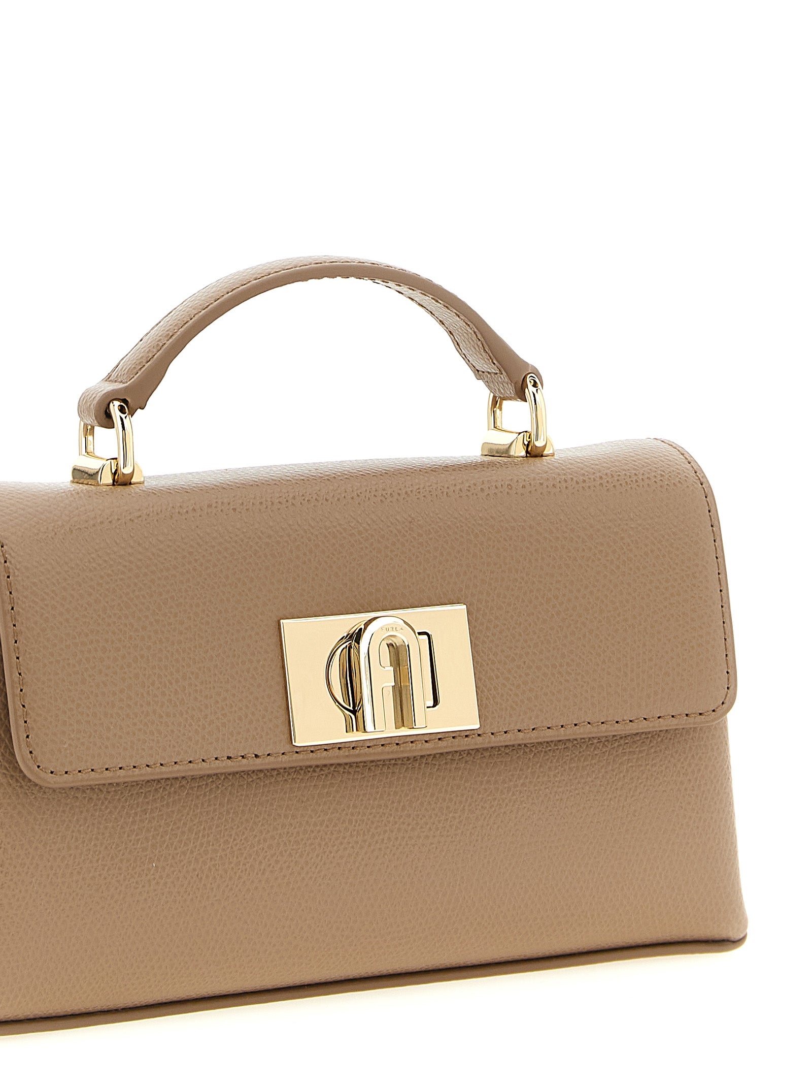 Furla Beige Calfskin Crossbody Bag