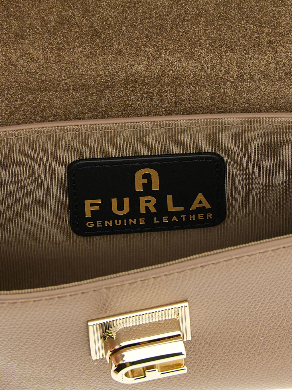 Furla Beige Calfskin Crossbody Bag