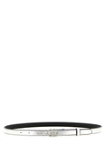Gucci Silver Calfskin Thin Belt
