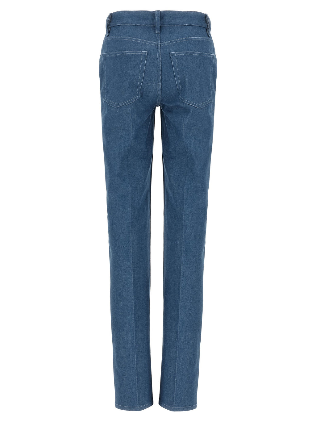 Gucci Blue Cotton Straight-Leg Jeans