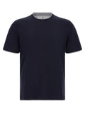 Brunello Cucinelli Blue Cotton T-Shirt Brunello Cucinelli