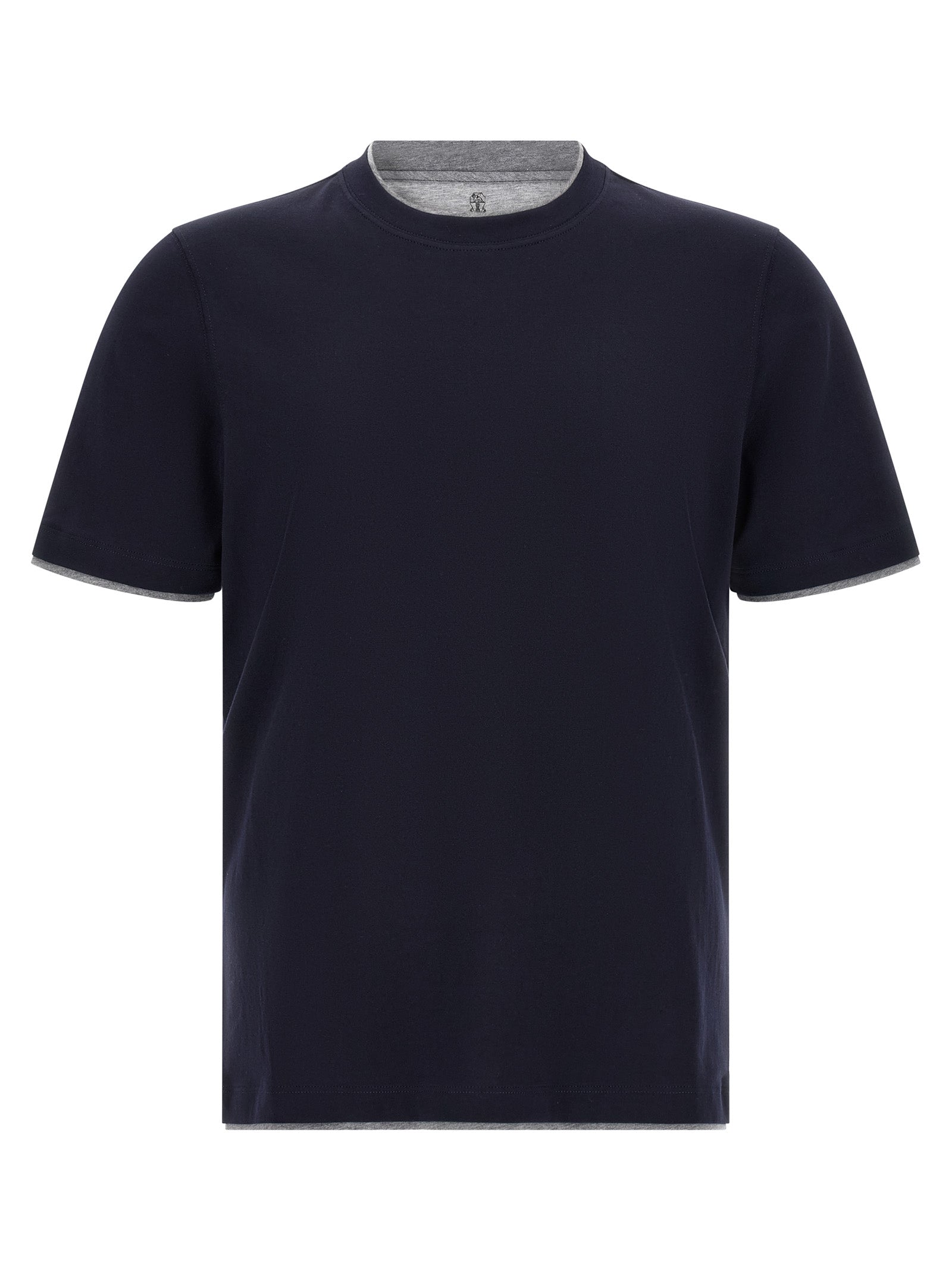 Brunello Cucinelli Blue Cotton T-Shirt Brunello Cucinelli