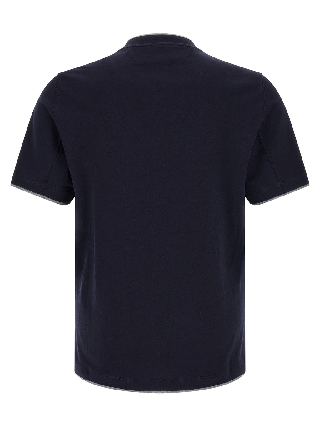 Brunello Cucinelli Blue Cotton T-Shirt Brunello Cucinelli