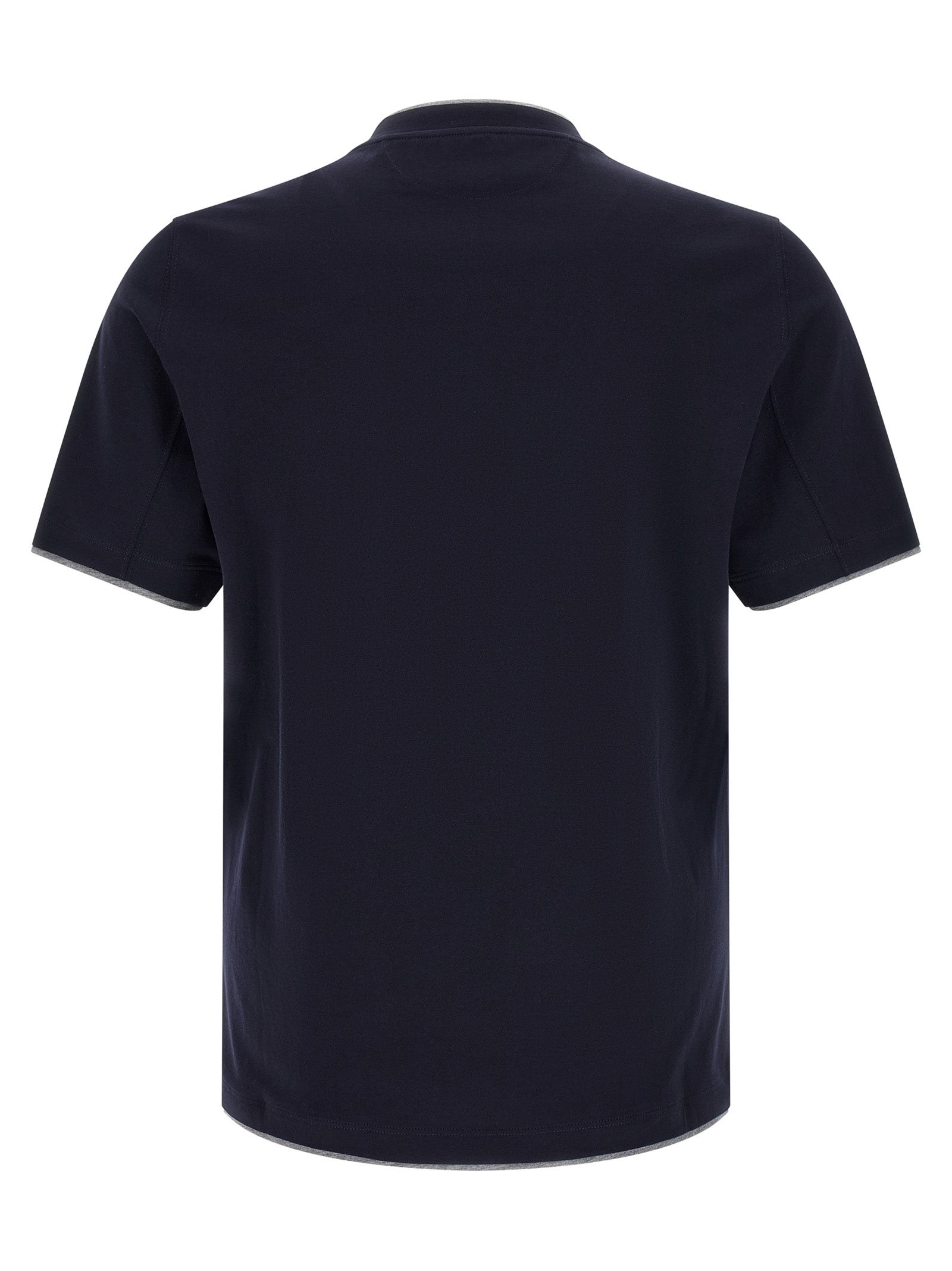 Brunello Cucinelli Blue Cotton T-Shirt Brunello Cucinelli