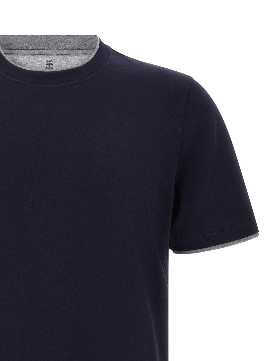 Brunello Cucinelli Blue Cotton T-Shirt Brunello Cucinelli