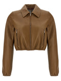 Gucci Beige Lamb Leather Leather Jacket