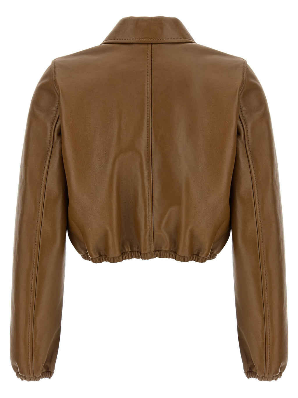 Gucci Beige Lamb Leather Leather Jacket