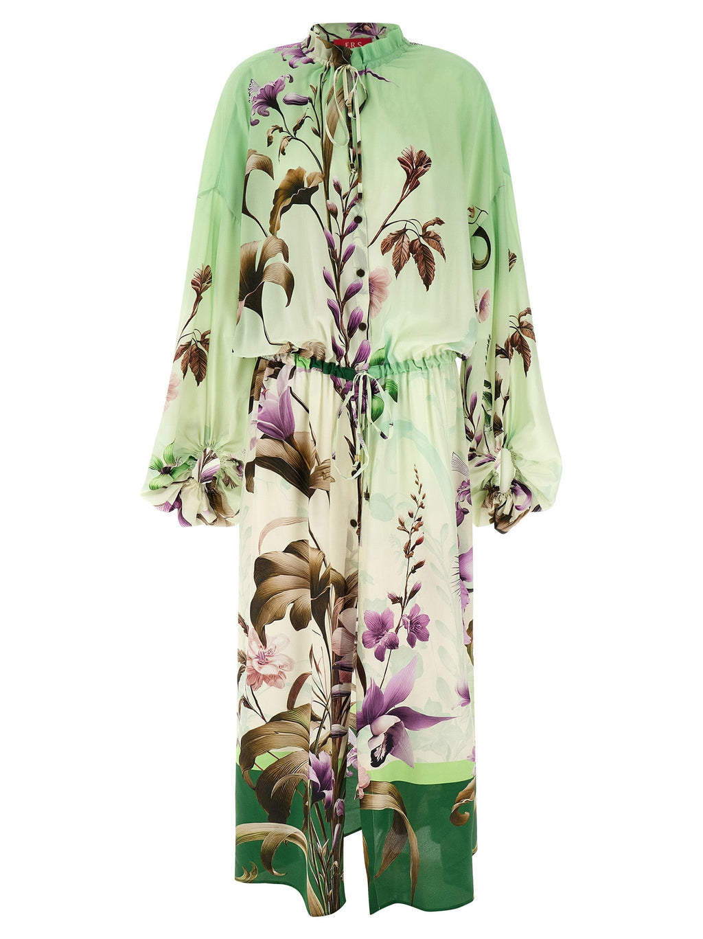 F.R.S. - FOR RESTLESS SLEEPERS Bicolor Silk Long Dress