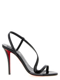 Christian Louboutin Black Calfskin Stiletto Heel Sandals