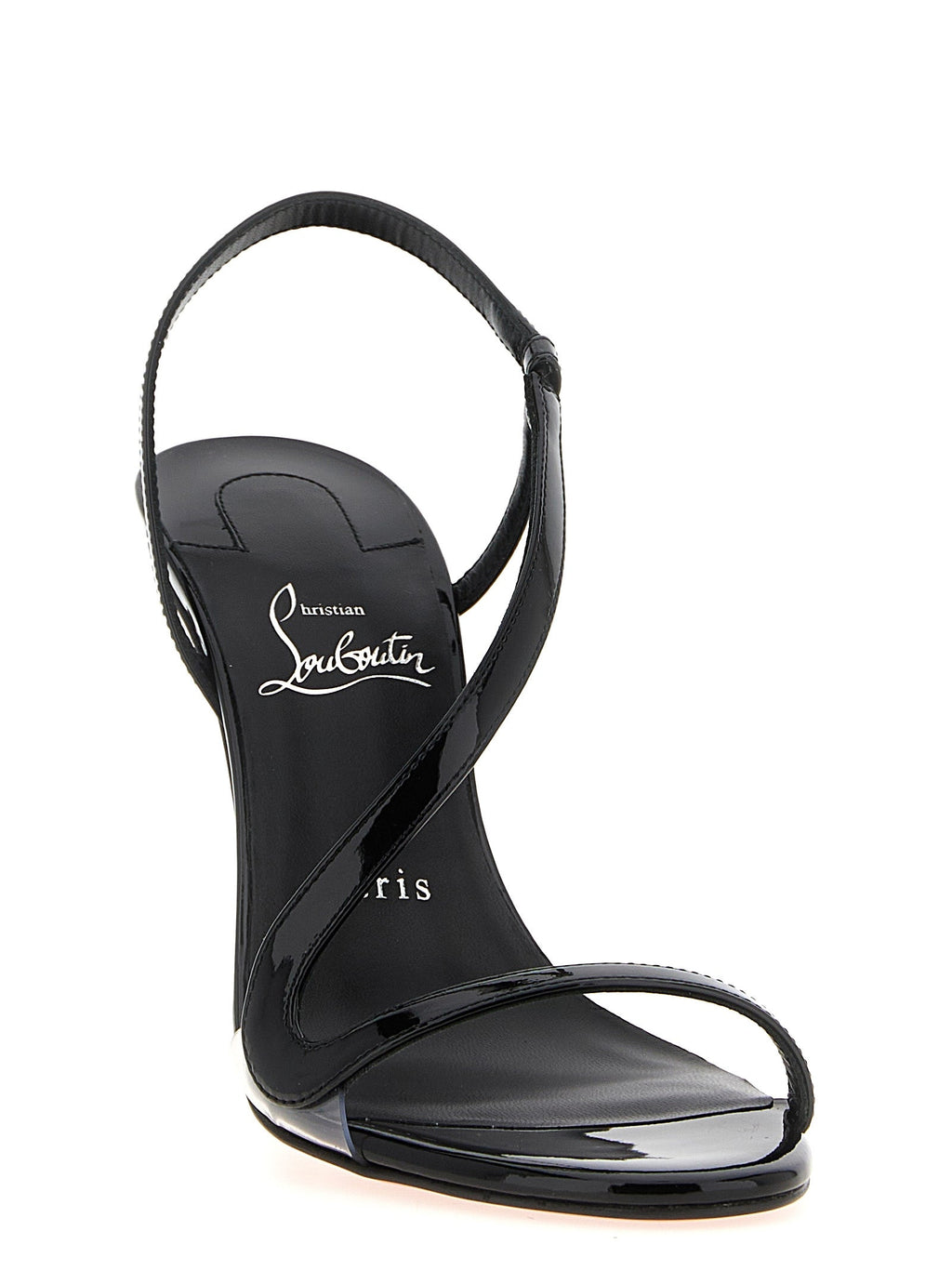 Christian Louboutin Black Calfskin Stiletto Heel Sandals