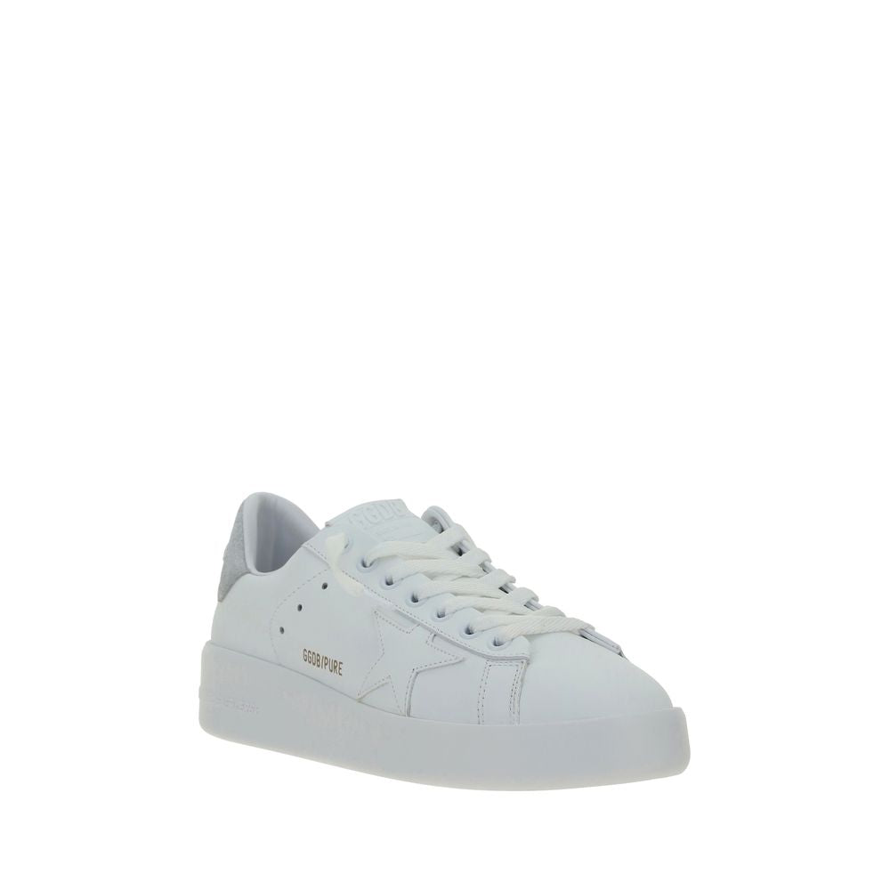 Golden Goose White Calf Leather Bos Taurus Platform Sneakers