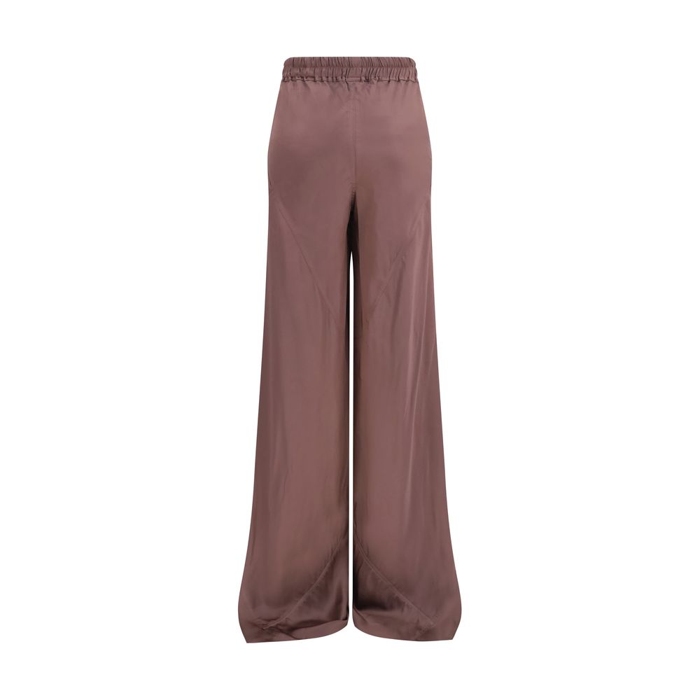 Rick Owens Brown Silk Casual Pants
