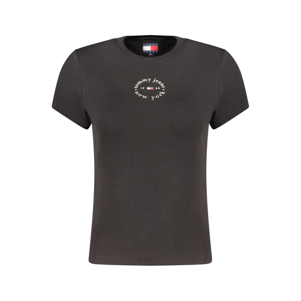 Tommy Hilfiger Black Cotton Women's T-Shirt
