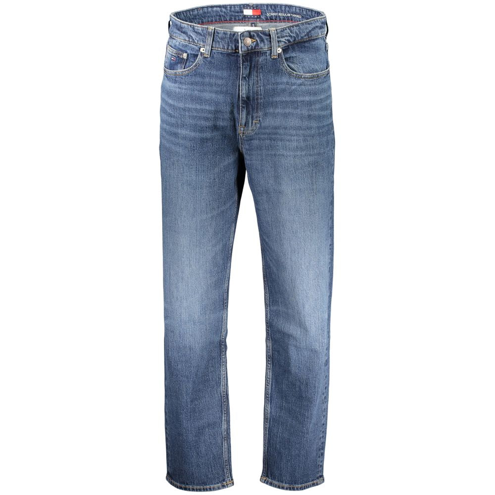 Tommy Hilfiger Blue Cotton Men's Jean Refined with Tapered Silhouette