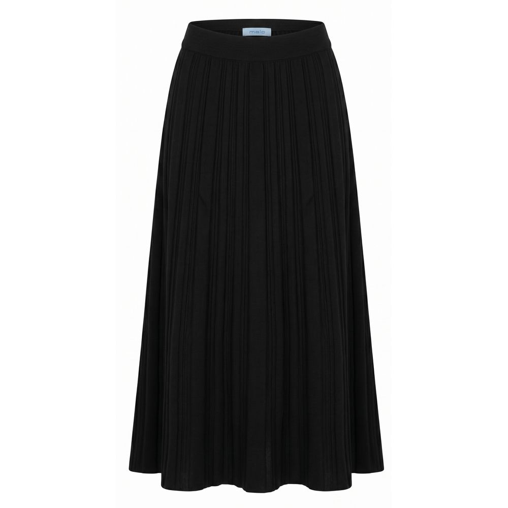 Malo Black Cotton Women Skirt