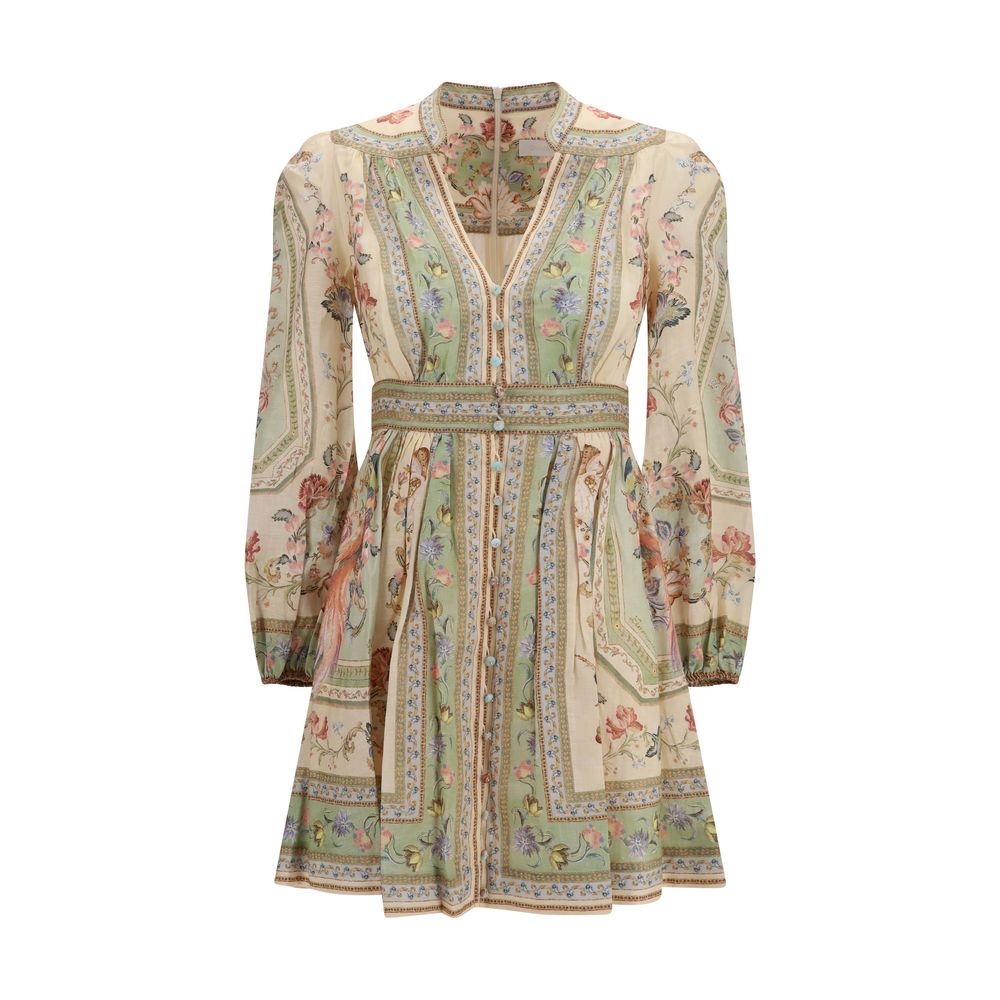 Zimmermann Multicolor Linen Casual Dress Zimmermann